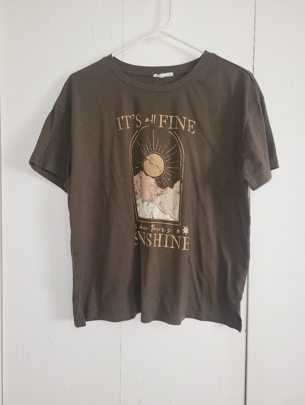 Maurices Graphic Tee with Sunrise Design - Olive Green